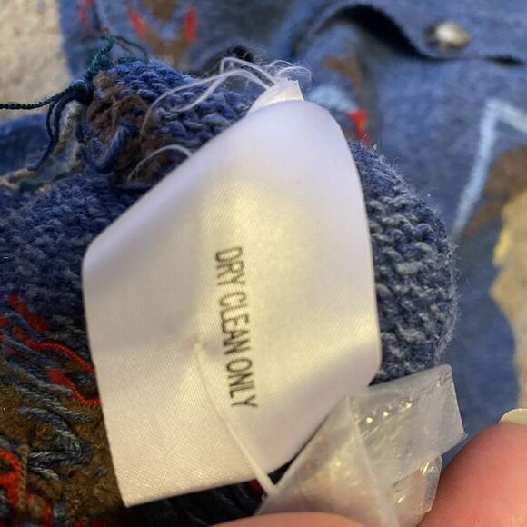 VTG 90s Robert Scott Knit Cardigan Sweater Linen Silk Wool Grandmacore Women S/L - Picture 5 of 8